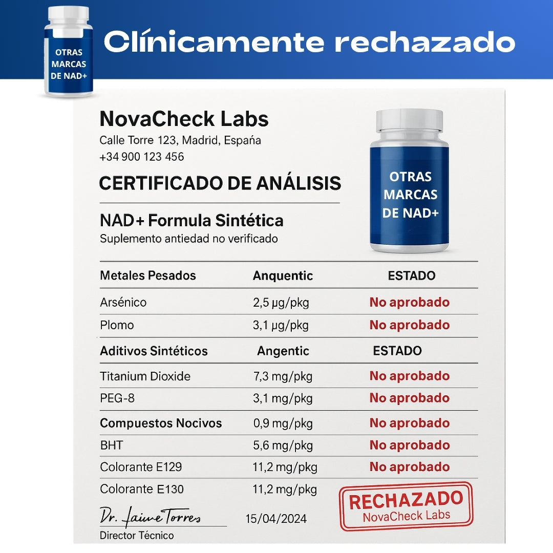 Cuida tu salud con el único NAD+ auténtico, seguro y clínicamente probado para revitalizar cuerpo y mente
