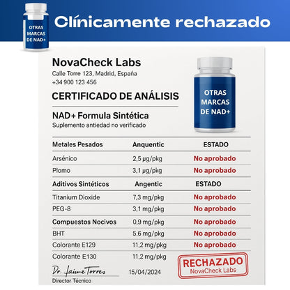 Cuida tu salud con el único NAD+ auténtico, seguro y clínicamente probado para revitalizar cuerpo y mente