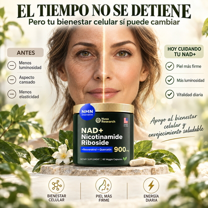 Activa tu NAD+ y cuida tu longevidad desde dentro.