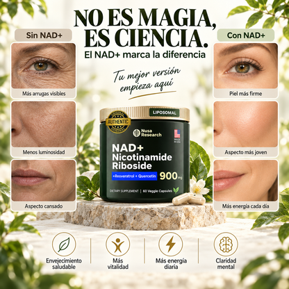Activa tu NAD+ y cuida tu longevidad desde dentro.